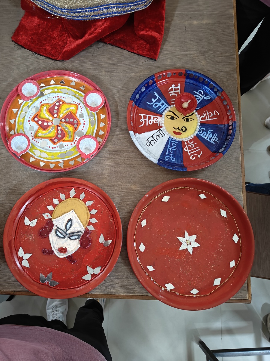 Photos of Garba Decoration and Aarti Thali Decoration Competition