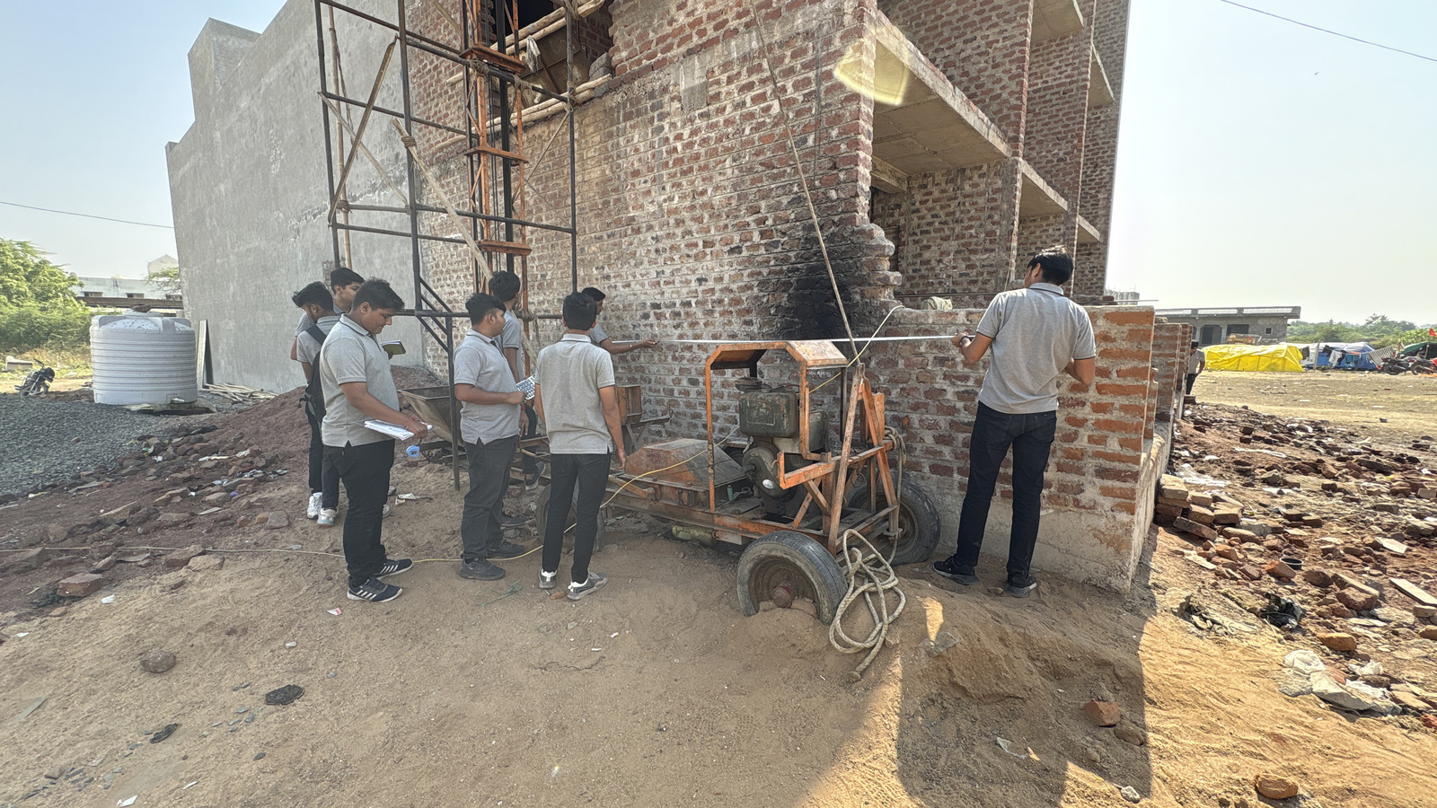 Photos of Field Visit to Construction Site Near Ratanpar Village