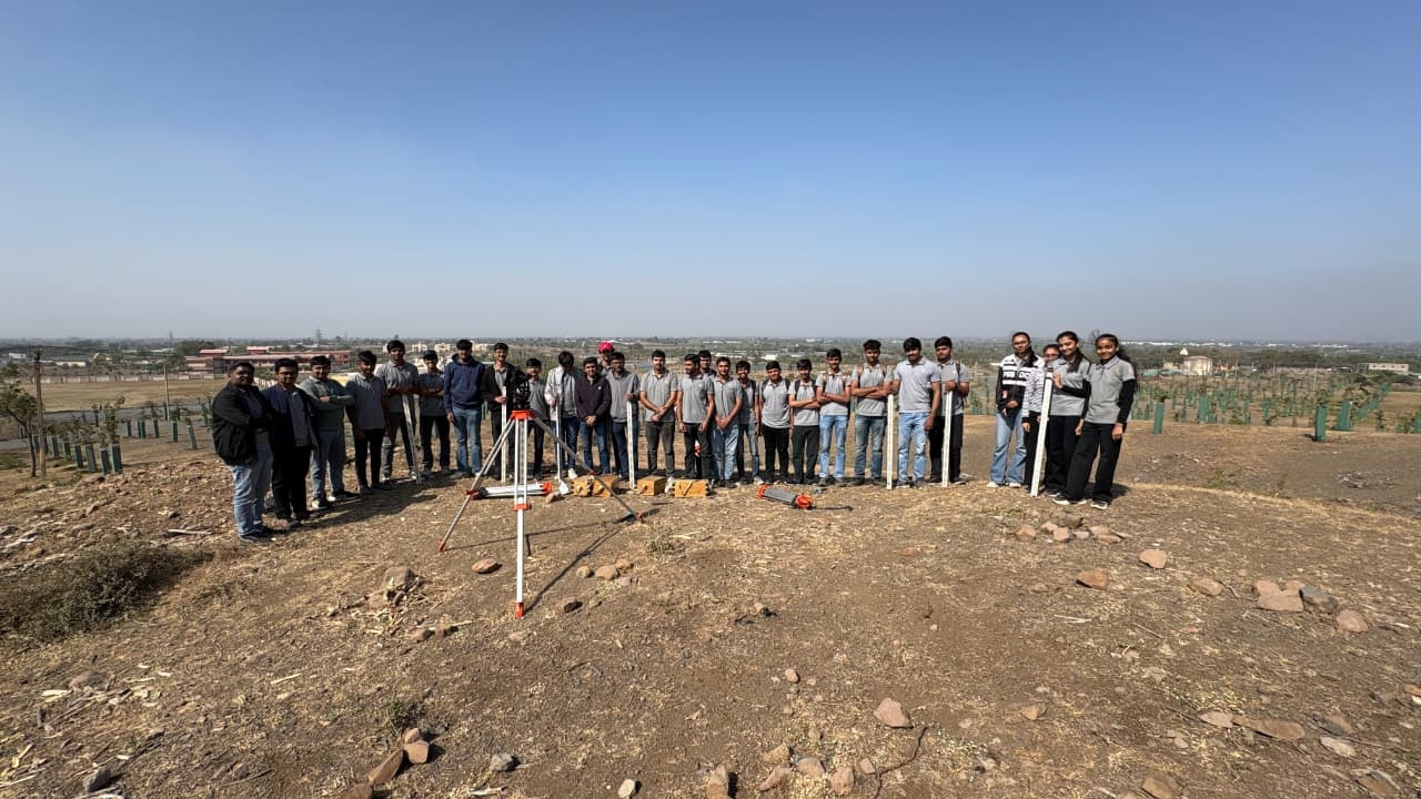 Photos of Contouring and Levelling Survey