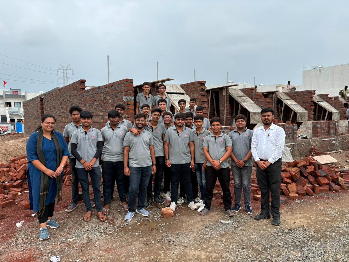 Photos of Construction Site Visit for Semester-3 Batch-1 Students