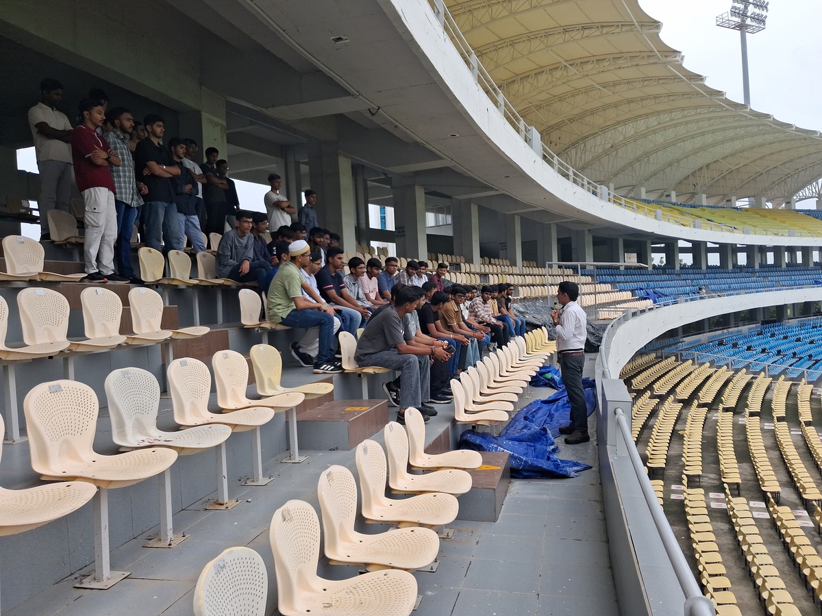 Photos of Technical Visit at Niranjan Shah Cricket Stadium, Rajkot