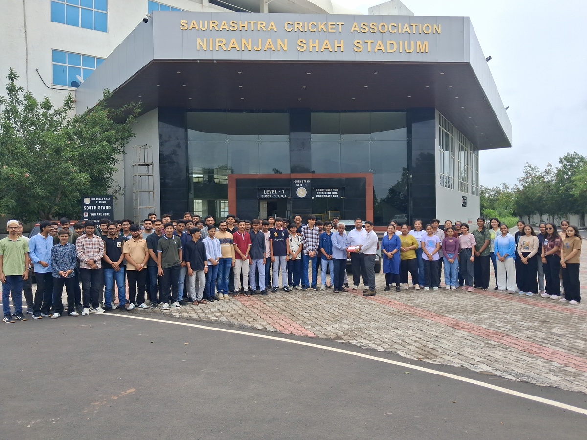 Photos of Technical Visit at Niranjan Shah Cricket Stadium, Rajkot