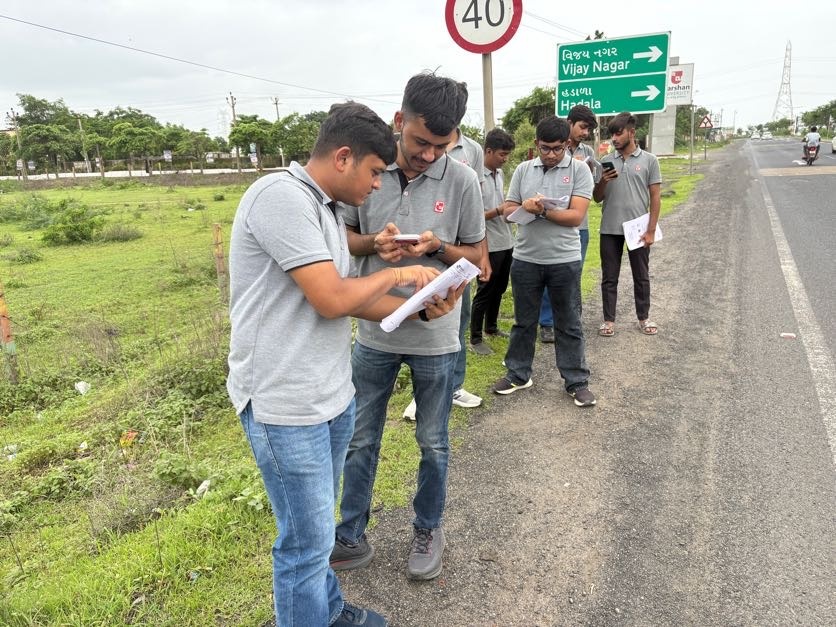 Photos of Spot Speed and Traffic Volume Survey for Semester-5, Batch-2 Students